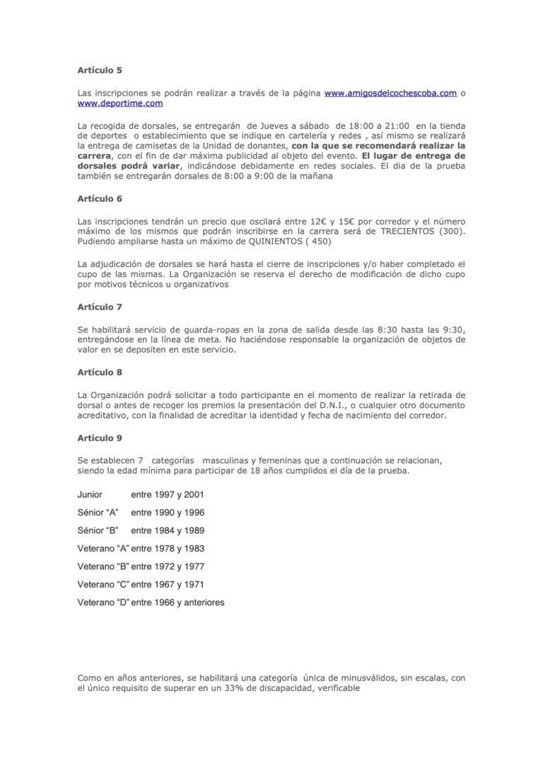Reglamento Subida Ermitas 2021 - 2